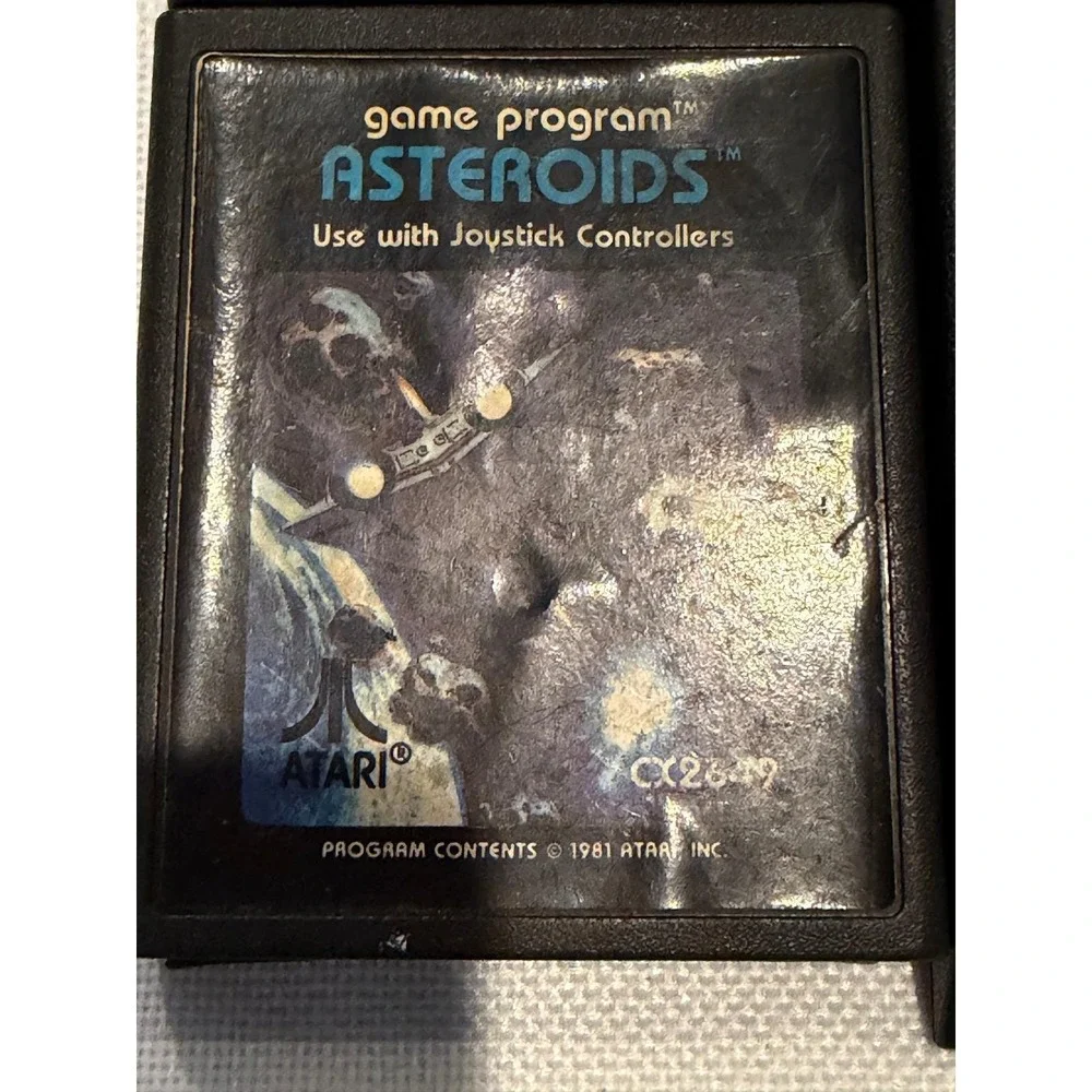 Atari 2600 Game Cartridge Lot Pitfall Moon Patrol Asteroids Dragonfire 4 Games